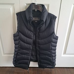Eddie Bauer Black Woman Down Vest Eb660